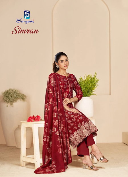 Simran By Sargam Viscose Modal Muslin Top Bottom With Dupatta Wholesale Distributors In India